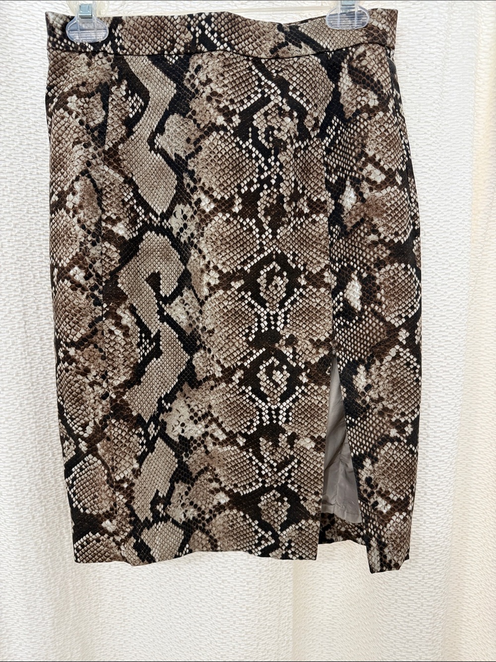 Altuzarra Brown, Tan and Black Snake-Print Pencil Skirt